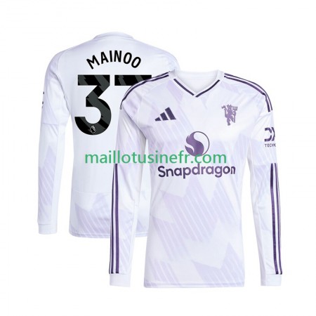 Maillot de Foot Manchester United Kobbie Mainoo 37 Extérieur 2025-26 Manches Longues